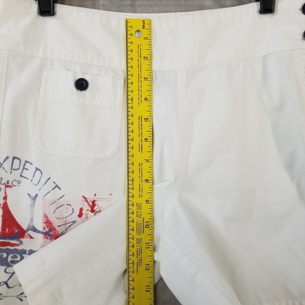 Lauren Jeans Co.‎ Shorts L White Marine Expedition Sailor Nautical 32" Waist - Picture 5 of 10